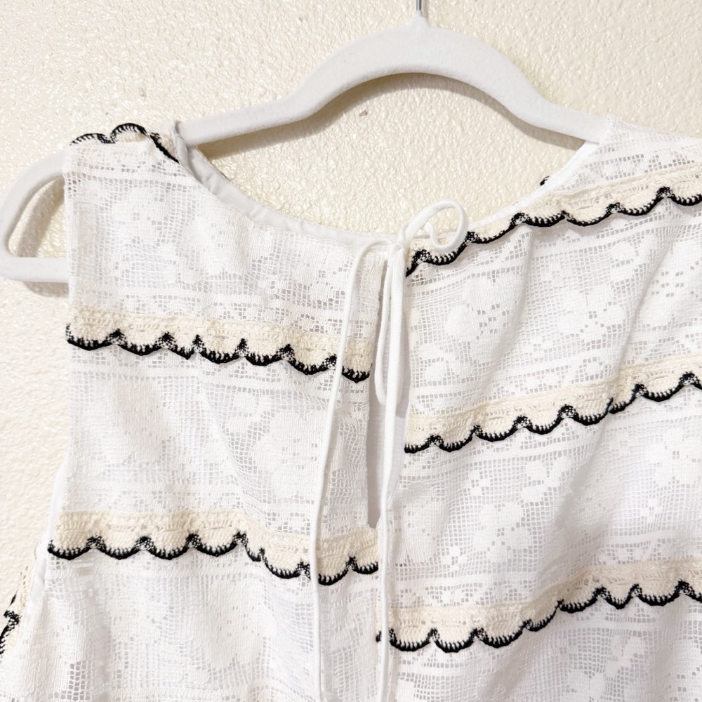 NEW Show Me Your Mumu Cynthia Mini Dress in French Vanilla Lace Scallop Medium - Picture 10 of 11